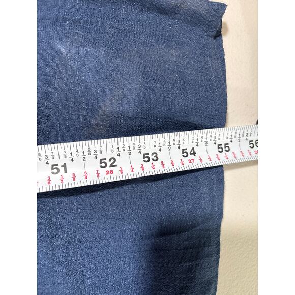 Umgee Maxi Dress Women Size Small Blue Embroidered Floral Tie Front Sleeveless - Picture 9 of 13